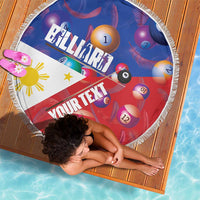 Personalised Philippines Billiards Beach Blanket Cue With Balls Flag Style LT14 - Polynesian Pride