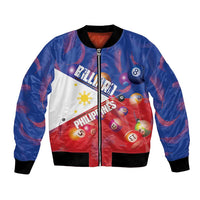 Personalised Philippines Billiards Bomber Jacket Cue With Balls Flag Style LT14 Unisex Red - Polynesian Pride