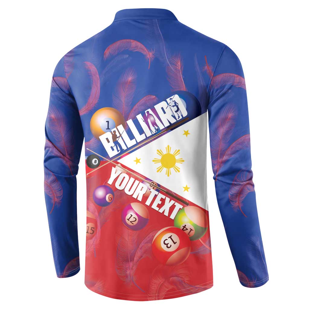 Personalised Philippines Billiards Button Sweatshirt Cue With Balls Flag Style LT14 - Polynesian Pride