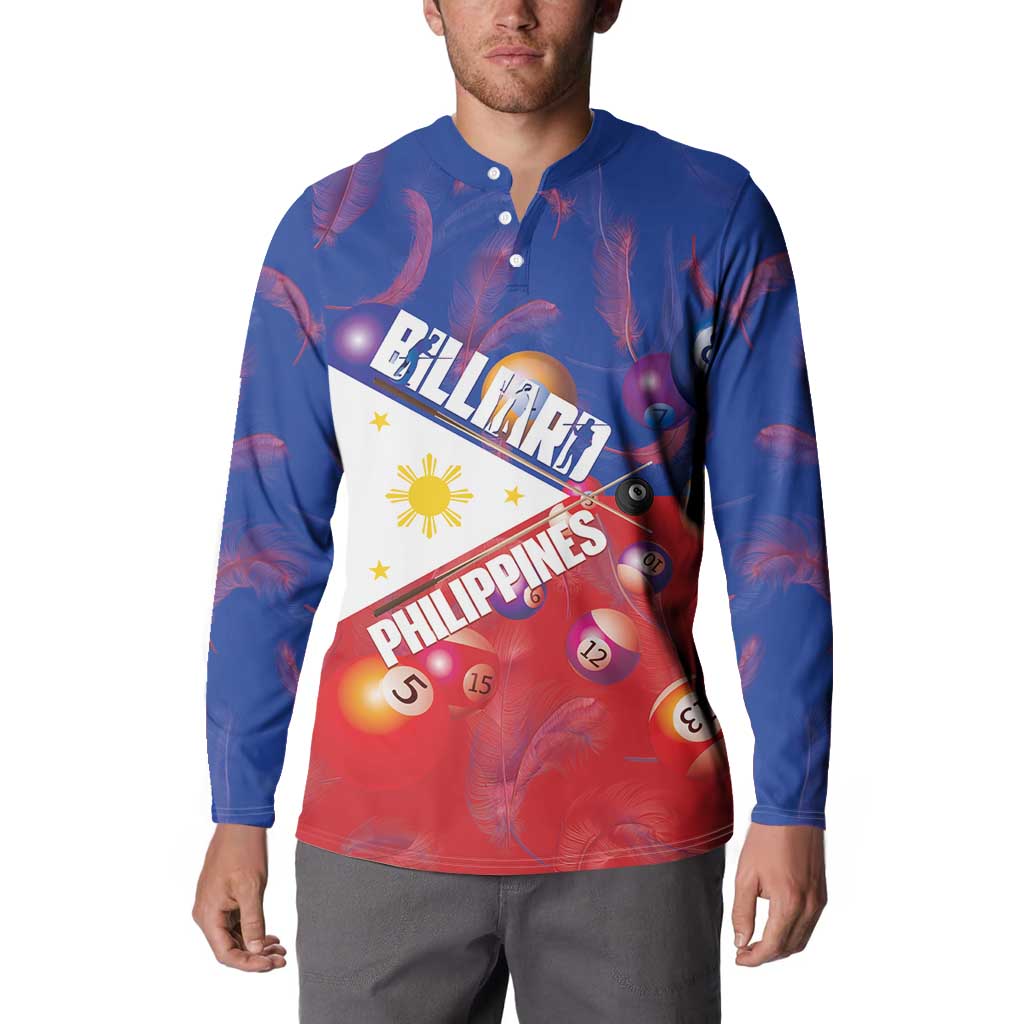 Personalised Philippines Billiards Button Sweatshirt Cue With Balls Flag Style LT14 - Polynesian Pride