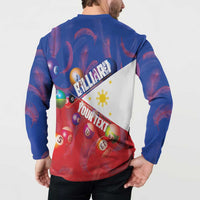 Personalised Philippines Billiards Button Sweatshirt Cue With Balls Flag Style LT14 - Polynesian Pride