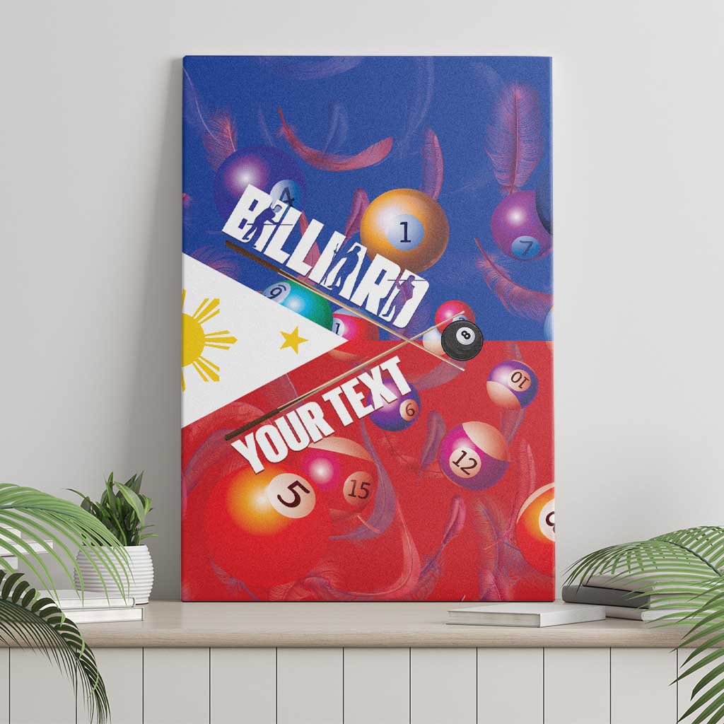 Personalised Philippines Billiards Canvas Wall Art Cue With Balls Flag Style LT14 - Polynesian Pride