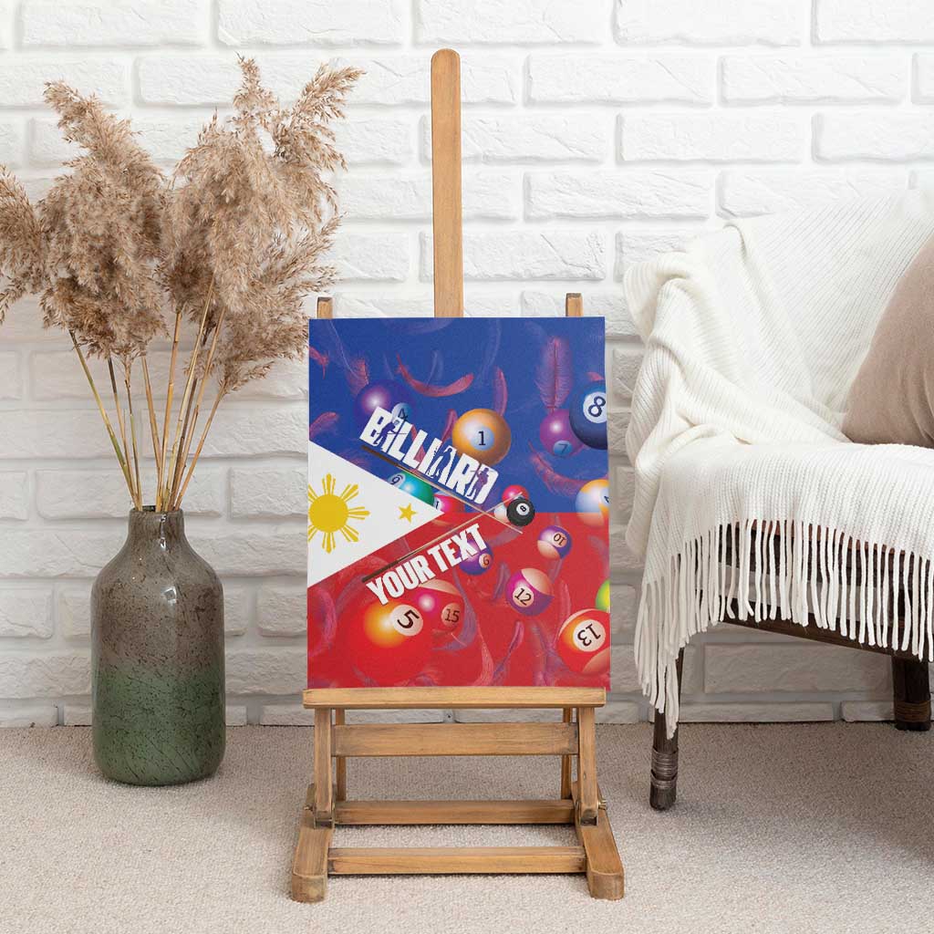 Personalised Philippines Billiards Canvas Wall Art Cue With Balls Flag Style LT14 - Polynesian Pride