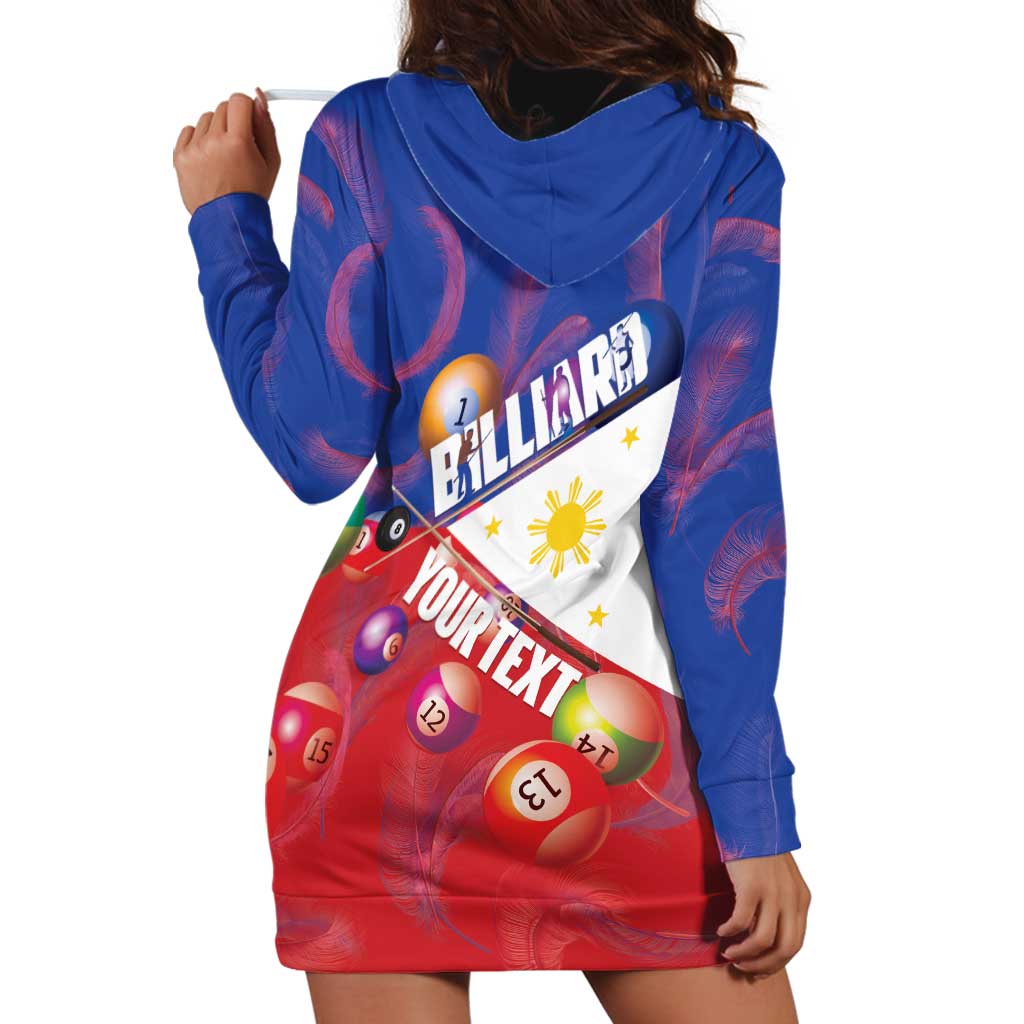 Personalised Philippines Billiards Hoodie Dress Cue With Balls Flag Style LT14 - Polynesian Pride