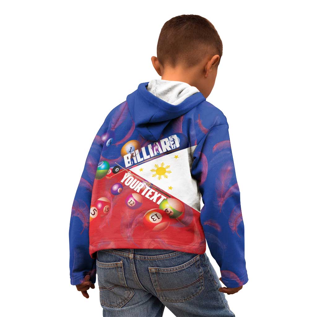 Personalised Philippines Billiards Kid Hoodie Cue With Balls Flag Style LT14 - Polynesian Pride