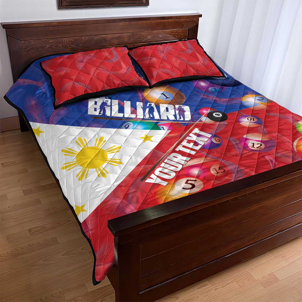 Personalised Philippines Billiards Quilt Bed Set Cue With Balls Flag Style LT14 - Polynesian Pride