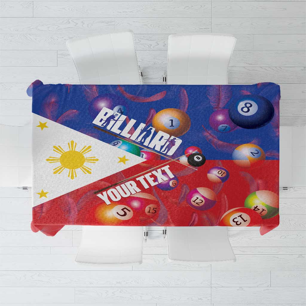 Personalised Philippines Billiards Tablecloth Cue With Balls Flag Style LT14 Red - Polynesian Pride
