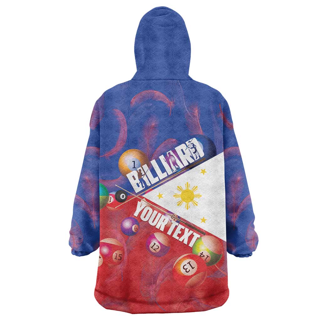 Personalised Philippines Billiards Wearable Blanket Hoodie Cue With Balls Flag Style LT14 - Polynesian Pride