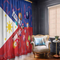 Personalised Philippines Billiards Window Curtain Cue With Balls Flag Style LT14 - Polynesian Pride