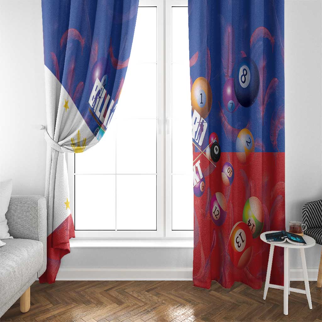 Personalised Philippines Billiards Window Curtain Cue With Balls Flag Style LT14 - Polynesian Pride