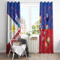 Personalised Philippines Billiards Window Curtain Cue With Balls Flag Style LT14 - Polynesian Pride