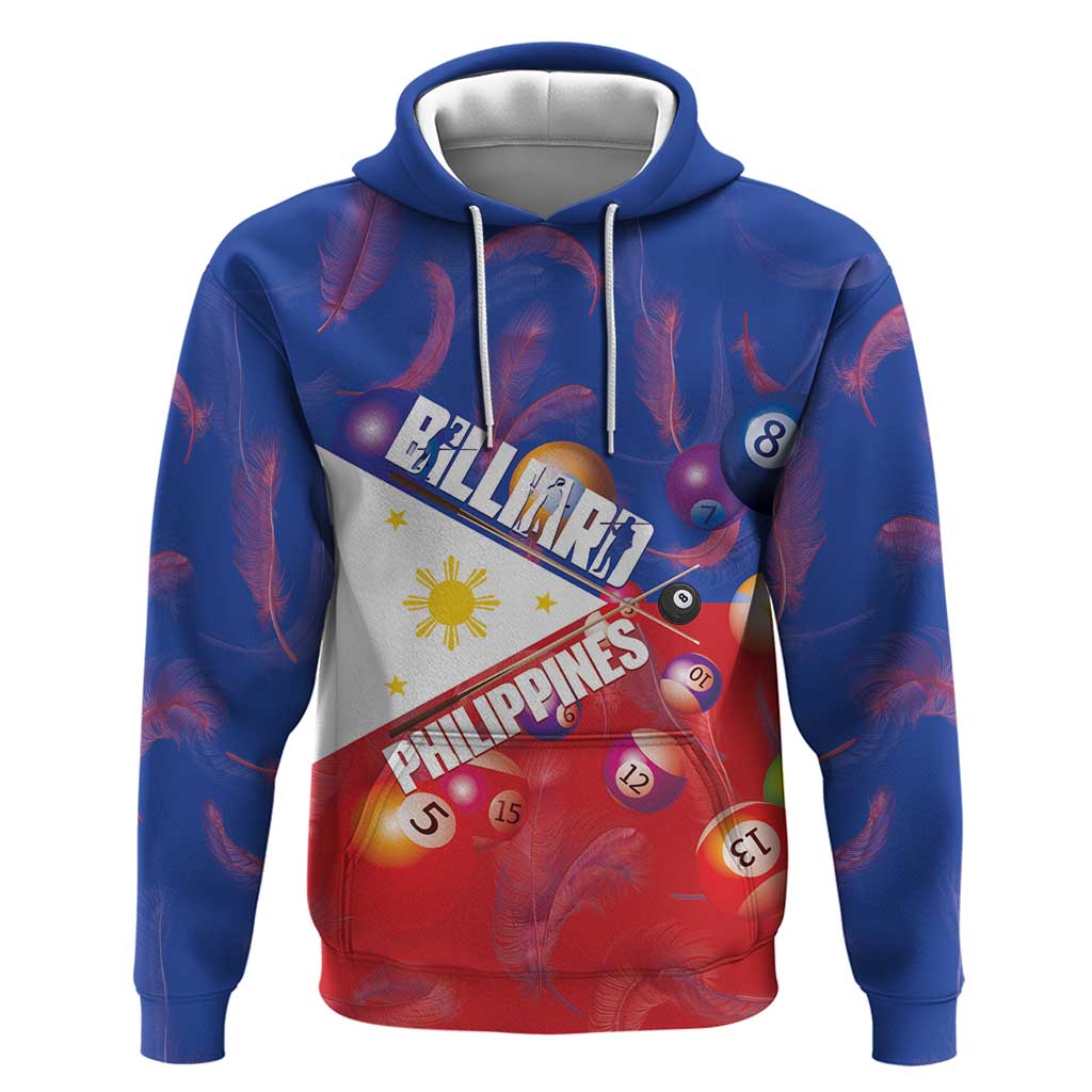 Personalised Philippines Billiards Zip Hoodie Cue With Balls Flag Style LT14 Pullover Hoodie Red - Polynesian Pride