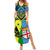 Malampa Fiji Day Summer Maxi Dress Together We Grow Proud Polynesian Tapa Artsy LT14 Women Blue - Polynesian Pride