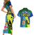 Custom Malampa Fiji Day Couples Matching Short Sleeve Bodycon Dress and Hawaiian Shirt Together We Grow Proud Polynesian Tapa Artsy LT14 - Polynesian Pride