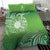 Polynesia Depression Awareness Bedding Set Sunflower Green Ribbons Polynesian Tattoo