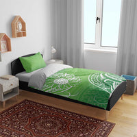 Polynesia Depression Awareness Bedding Set Sunflower Green Ribbons Polynesian Tattoo LT14 - Polynesian Pride