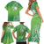 Polynesia Depression Awareness Family Matching Short Sleeve Bodycon Dress and Hawaiian Shirt Sunflower Green Ribbons Polynesian Tattoo