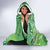 Polynesia Depression Awareness Hooded Blanket Sunflower Green Ribbons Polynesian Tattoo