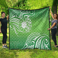 Polynesia Depression Awareness Quilt Sunflower Green Ribbons Polynesian Tattoo LT14 - Polynesian Pride
