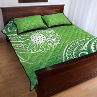 Polynesia Depression Awareness Quilt Bed Set Sunflower Green Ribbons Polynesian Tattoo LT14 - Polynesian Pride