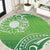 Polynesia Depression Awareness Round Carpet Sunflower Green Ribbons Polynesian Tattoo