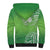 Polynesia Depression Awareness Sherpa Hoodie Sunflower Green Ribbons Polynesian Tattoo