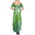 Polynesia Depression Awareness Summer Maxi Dress Sunflower Green Ribbons Polynesian Tattoo