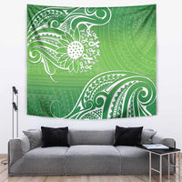 Polynesia Depression Awareness Tapestry Sunflower Green Ribbons Polynesian Tattoo LT14 Green - Polynesian Pride