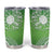 Polynesia Depression Awareness Tumbler Cup Sunflower Green Ribbons Polynesian Tattoo