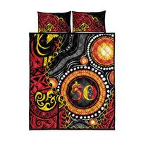 Celebrating 50 Years Papua New Guinea Quilt Bed Set Aboriginal Mix Papuan Pattern LT14 - Polynesian Pride