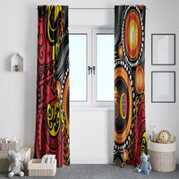 Celebrating 50 Years Papua New Guinea Window Curtain Aboriginal Mix Papuan Pattern LT14 - Polynesian Pride