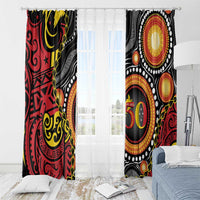 Celebrating 50 Years Papua New Guinea Window Curtain Aboriginal Mix Papuan Pattern LT14 - Polynesian Pride
