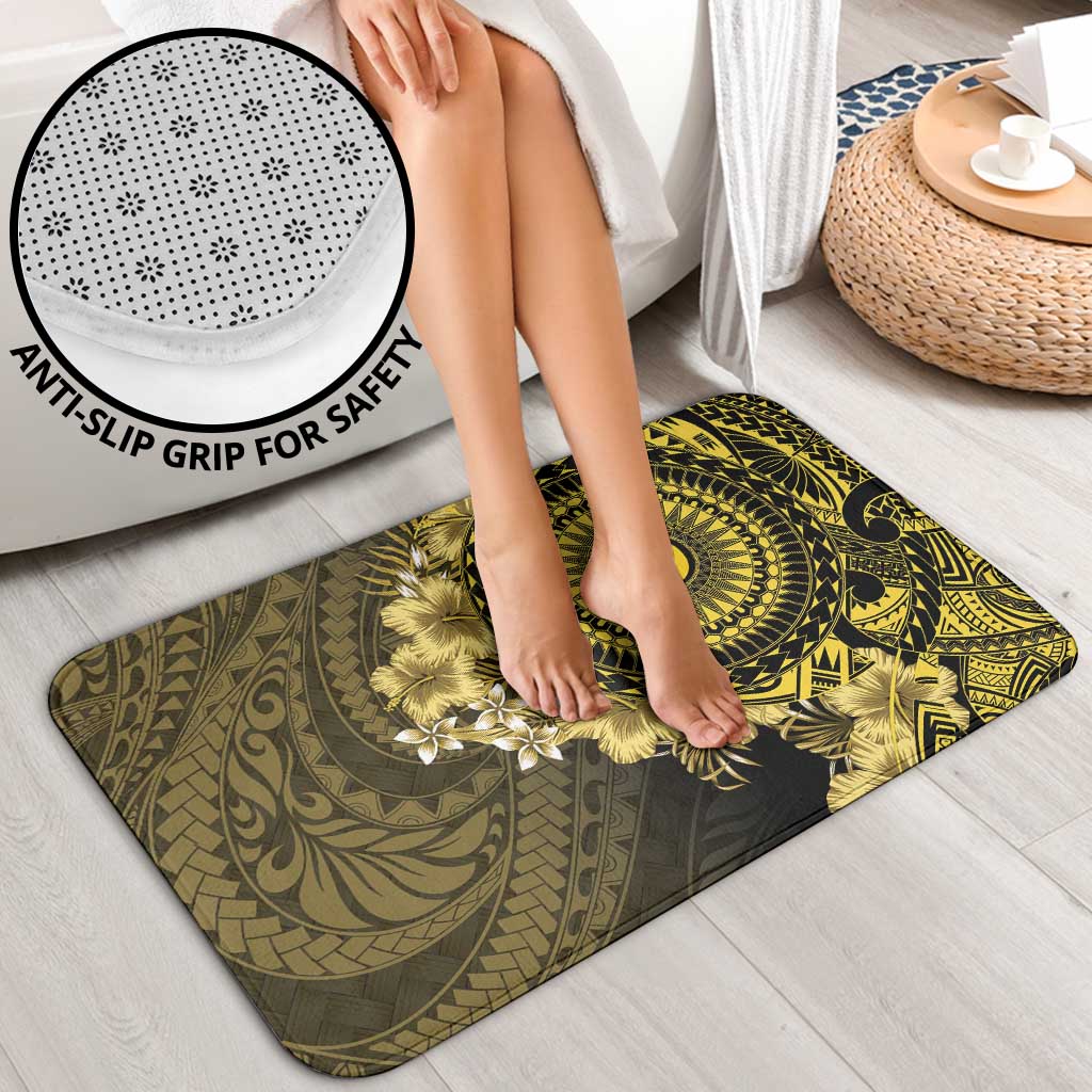Vanuatu Bathroom Set Hibisus Polynesian Pattern Gold LT14 - Polynesian Pride