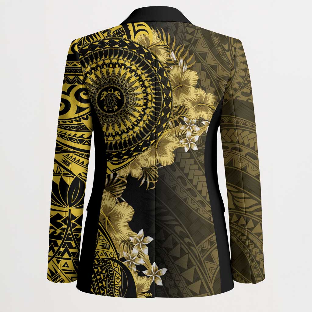Vanuatu Blazer Hibisus Polynesian Pattern Gold LT14 - Polynesian Pride
