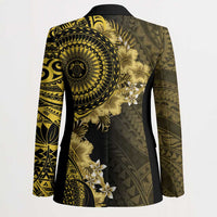 Vanuatu Blazer Hibisus Polynesian Pattern Gold LT14 - Polynesian Pride