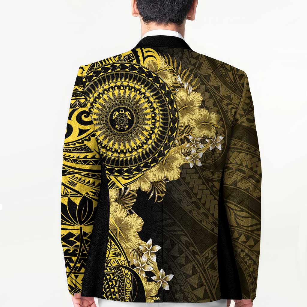 Vanuatu Blazer Hibisus Polynesian Pattern Gold LT14 - Polynesian Pride