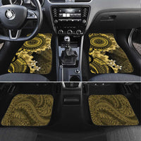 Vanuatu Car Mats Hibisus Polynesian Pattern Gold LT14 Set 4pcs Gold - Polynesian Pride