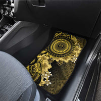 Vanuatu Car Mats Hibisus Polynesian Pattern Gold LT14 - Polynesian Pride
