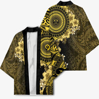 Vanuatu Kimono Hibisus Polynesian Pattern Gold LT14 - Polynesian Pride