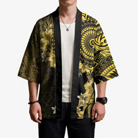 Vanuatu Kimono Hibisus Polynesian Pattern Gold LT14 - Polynesian Pride