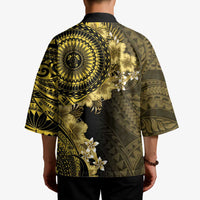 Vanuatu Kimono Hibisus Polynesian Pattern Gold LT14 - Polynesian Pride