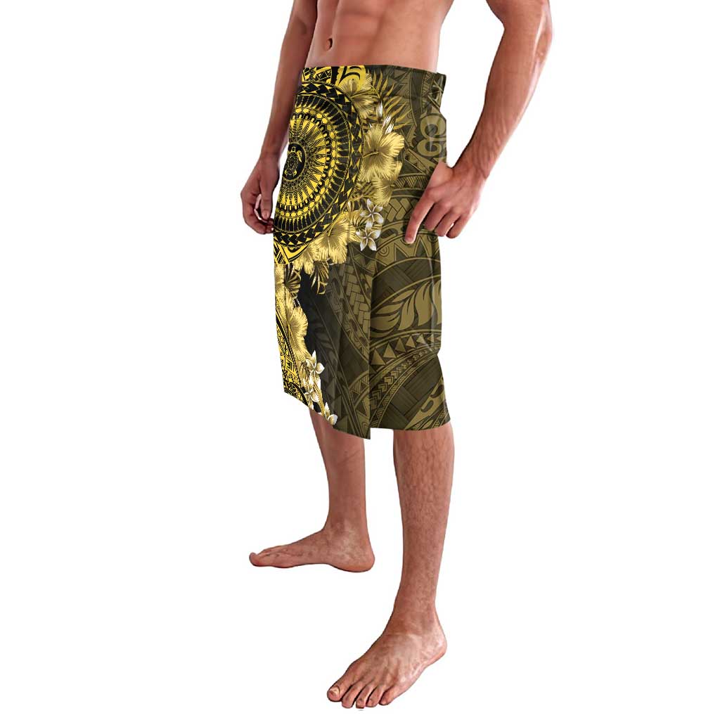 Vanuatu Lavalava Hibisus Polynesian Pattern Gold LT14 - Polynesian Pride