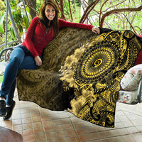 Vanuatu Quilt Hibisus Polynesian Pattern Gold LT14 - Polynesian Pride