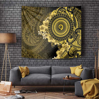 Vanuatu Tapestry Hibisus Polynesian Pattern Gold LT14 Gold - Polynesian Pride