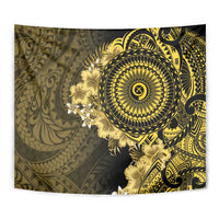 Vanuatu Tapestry Hibisus Polynesian Pattern Gold LT14 - Polynesian Pride