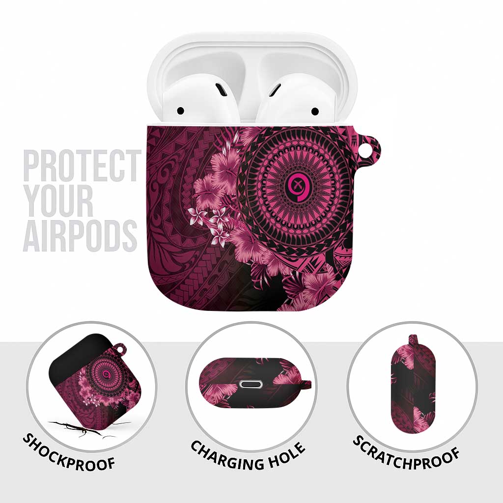 Vanuatu AirPods Case Hibisus Polynesian Pattern Pink LT14 - Polynesian Pride