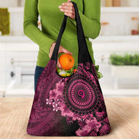 Vanuatu Grocery Bag Hibisus Polynesian Pattern Pink LT14 - Polynesian Pride