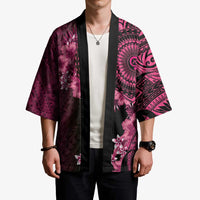 Vanuatu Kimono Hibisus Polynesian Pattern Pink LT14 - Polynesian Pride