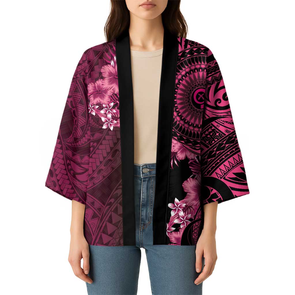 Vanuatu Kimono Hibisus Polynesian Pattern Pink LT14 - Polynesian Pride