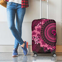 Vanuatu Luggage Cover Hibisus Polynesian Pattern Pink LT14 - Polynesian Pride